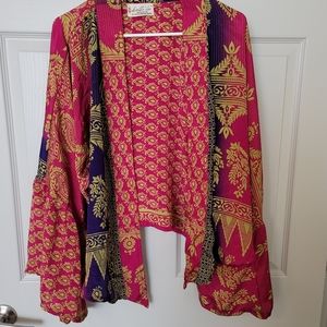 *sale* Kantha Bae silk cardigan shrug